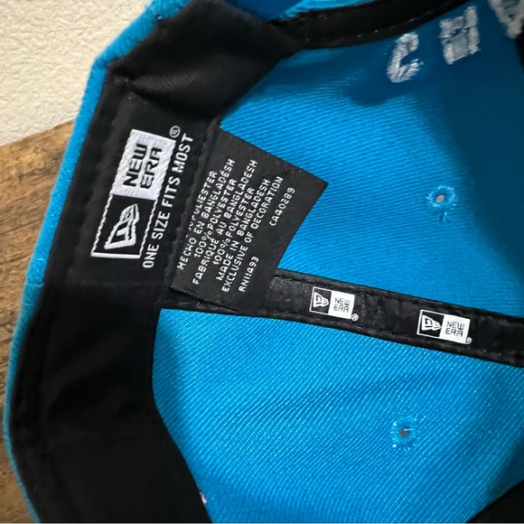 New Era 9FIFTY Chance The Rapper Pink Logo Sunwash Blue Snapback Cap Ltd Ed - Picture 6 of 6